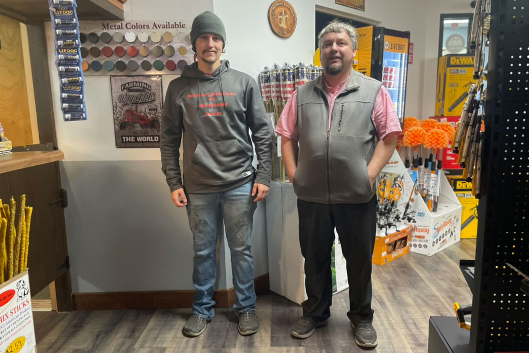 Ernest and Tim inside Dutchman's Trade Center