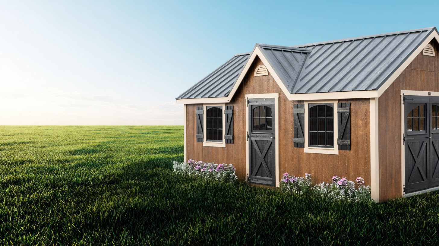 A Mast Mini-Barn Chalet in a meadow