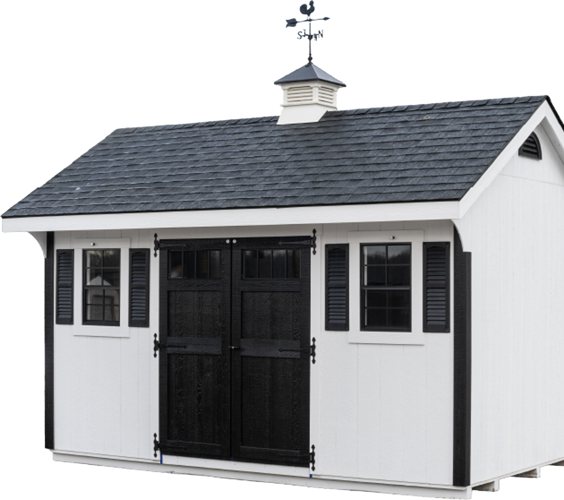 A Mast Mini-Barn Cape Cod with cupola and weather vane