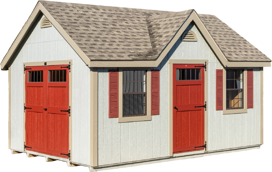 Chalet shown in Costal Sage with Clay trim