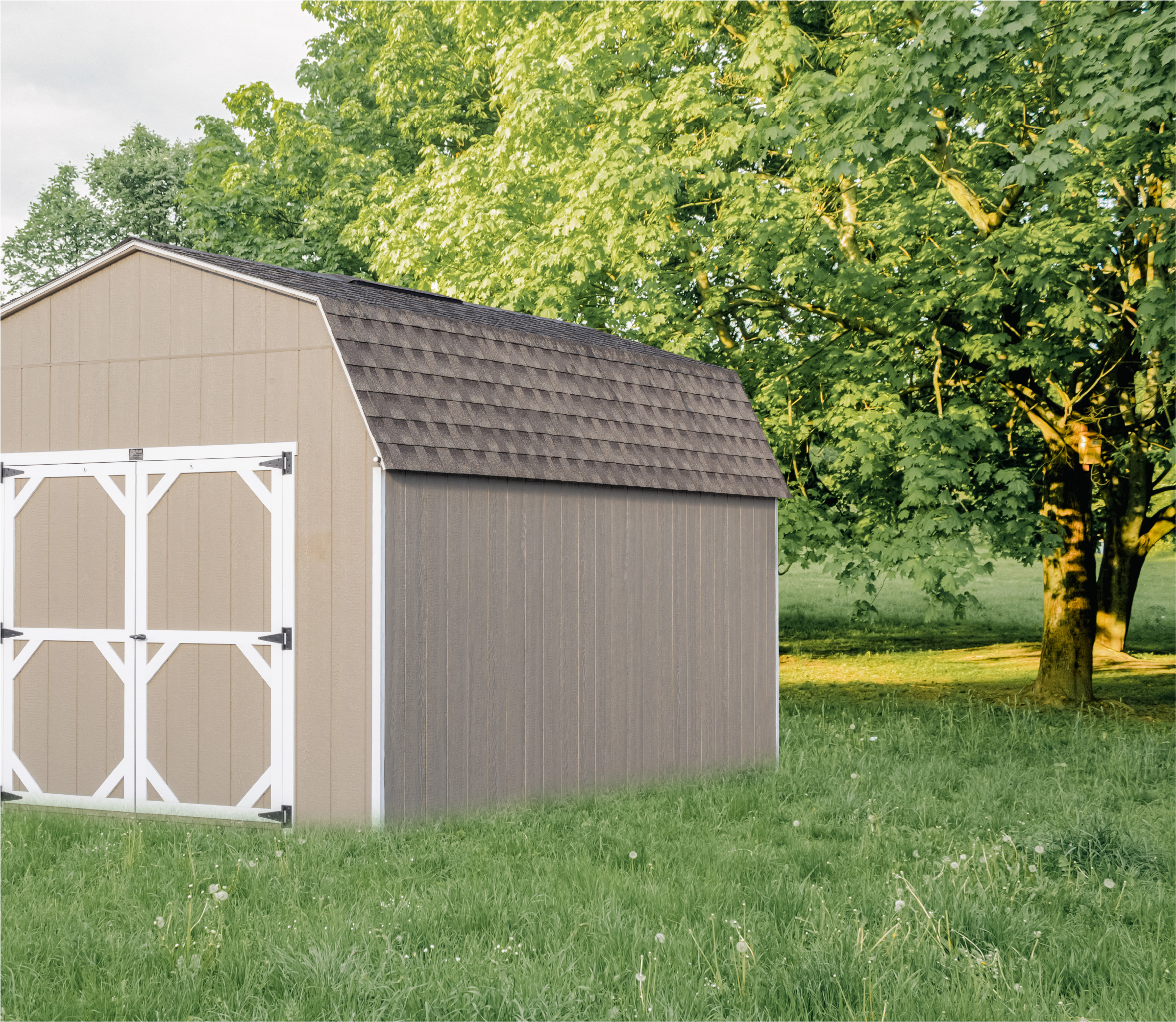 A Mast Mini Barn lofted painted Pro shed