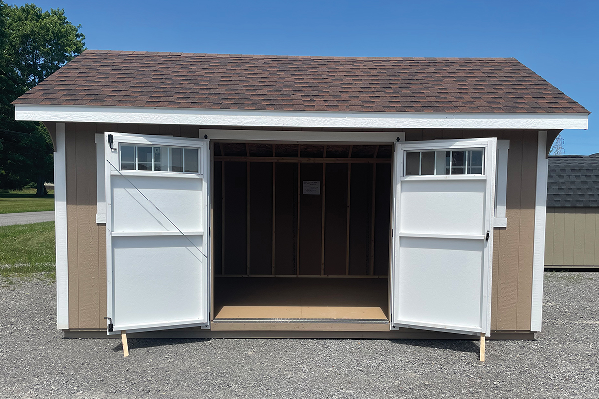 Carriage House: Front View with Doors Open
