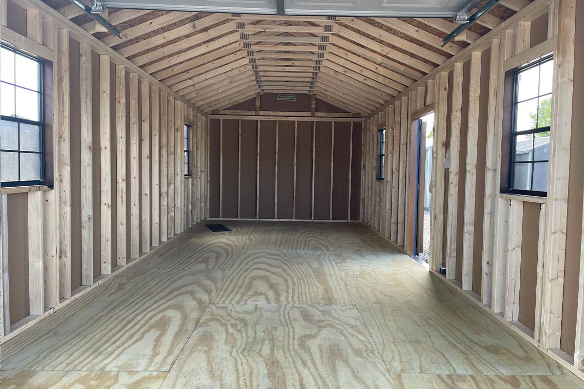 Garage: Front View with Doors Open